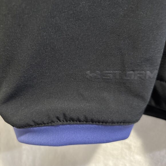 Under Armour Windbreaker Storm Hoodie Mesh Lined Black Mens XXL Outdoor Full Zip - Picture 6 of 16